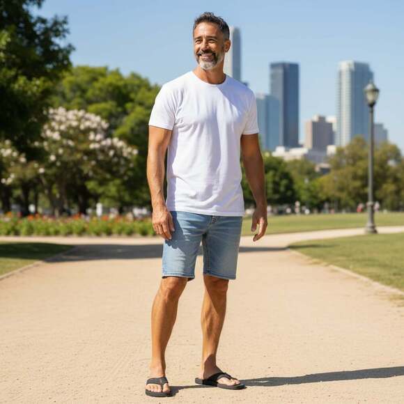 FLOJOS Men Flip Flop Memory Foam Comfort Sandal Thong US Size 8 Preowned - Picture 2 of 3